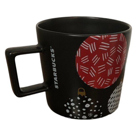 STARBUCKS Coffee Mug Size 14oz/414mL Black Red Multicolor 2016 Holiday Home - Picture 1 of 7
